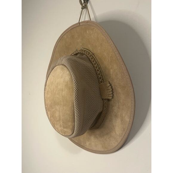 NWOT Head 'N Home American Outback-style Breeze Sun Hat Waterproofed Leather XL - Picture 6 of 12